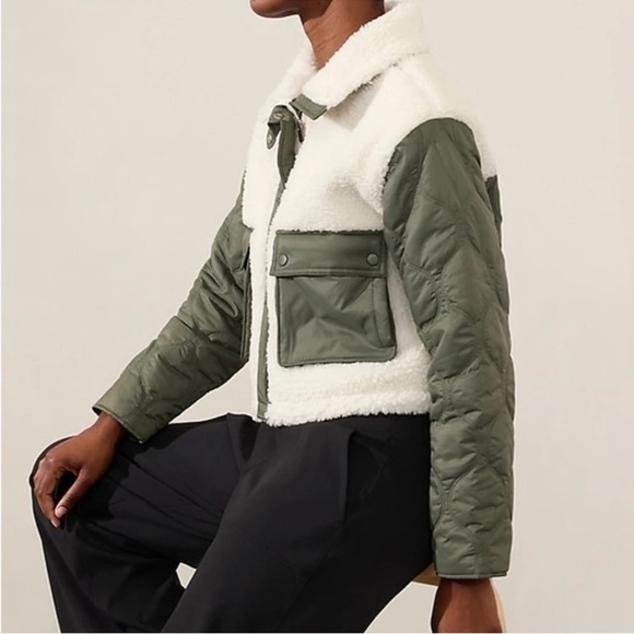 Athleta Fleece Hybrid Jacket Medium NWT - Picture 8 of 9